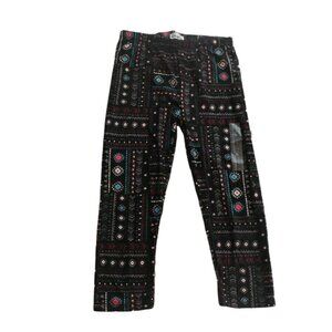 Epic Threads Girls Geometric 'Wild Safari' Pattern Leggings-Black-Size Large-NWT